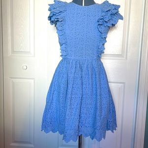 Eyelet Ruffle sleeve dress